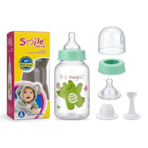 3-in-1 Baby Spoon Feeder Bottle 125ml – Milk, Water & Soft Food Feeder