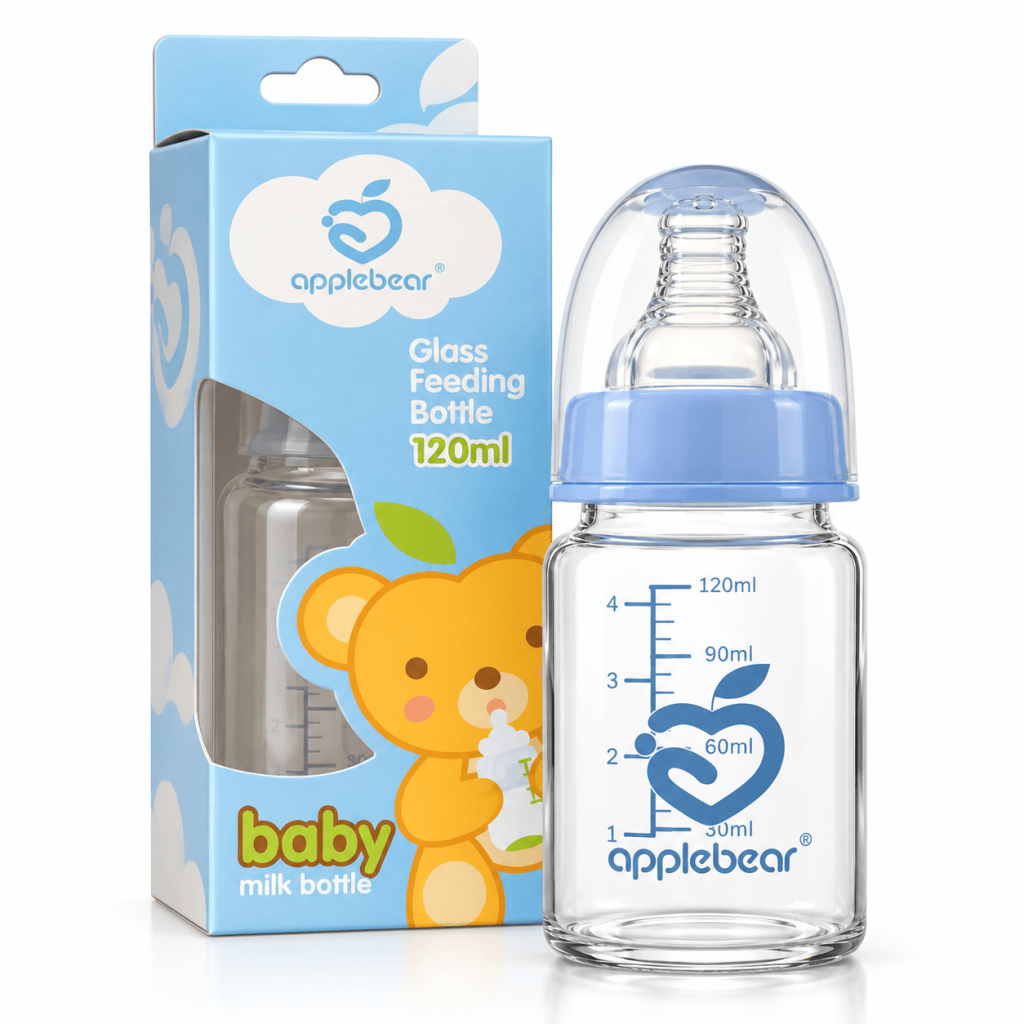 Applebear Glass Feeding Bottle 120ml for Baby