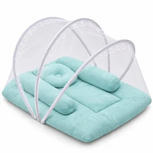 Velvet Baby Bed with Mosquito Net and Pillow