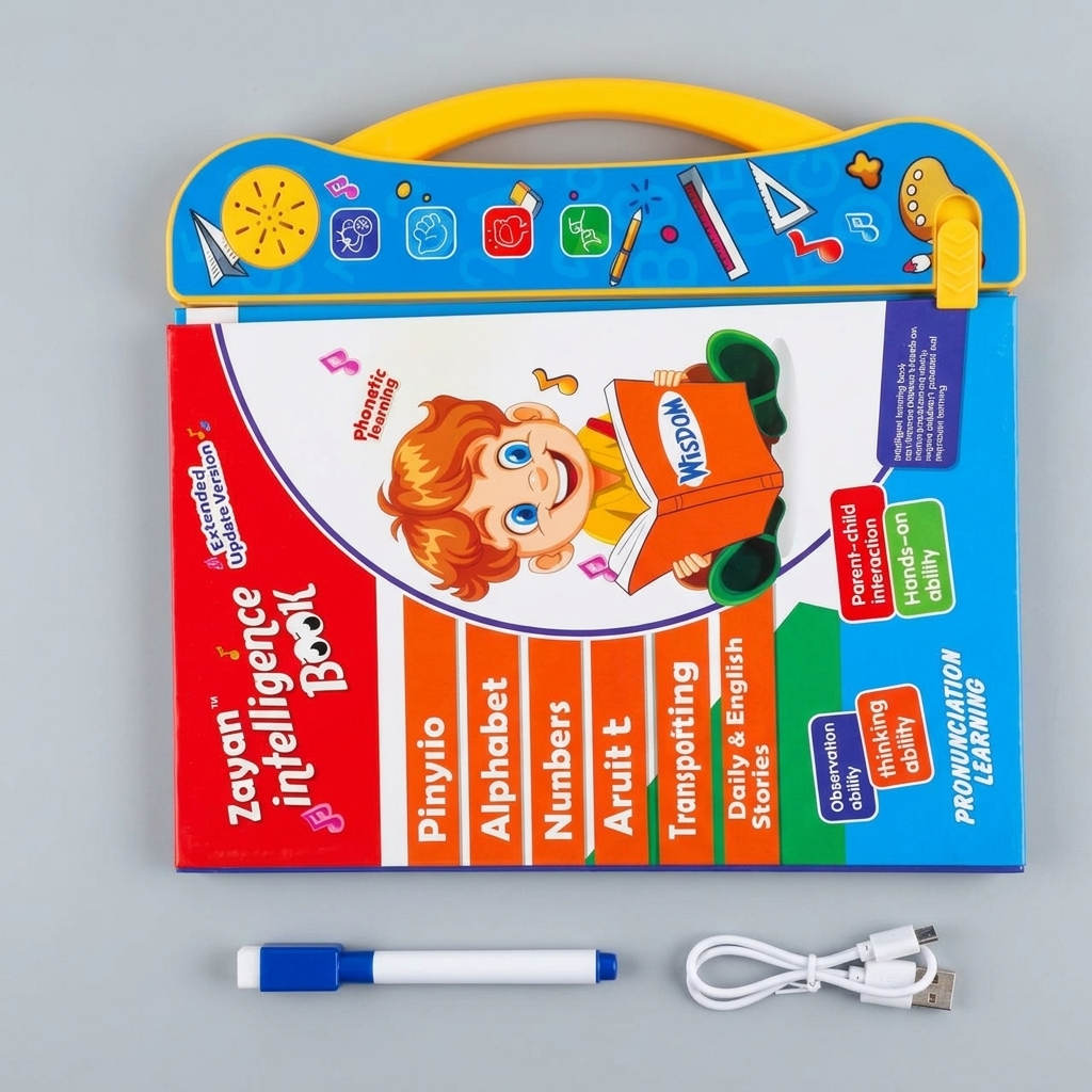 Zayan Intelligence Book – শিশুদের Rechargeable Talking Learning Book